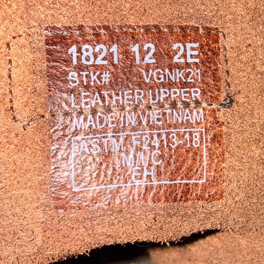 Carolina 12 EE Elm Boots Steel Toe Wide Brown Leather Logger #1821 Work Lineman - Picture 10 of 11